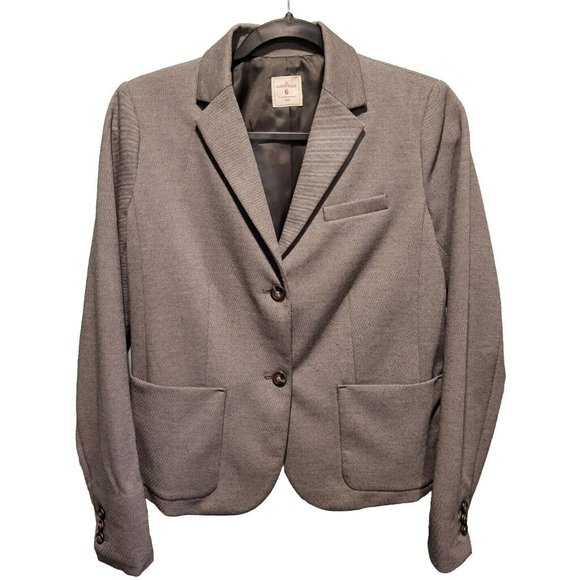 Gap Academy Blazer Heathered Gray Size 6 Pockets 2 Button - Picture 1 of 7